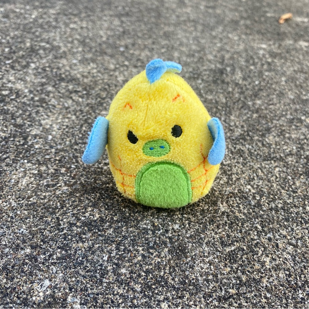Cutie Beans Yellow Plush Toy‎ with Blue and Green Accents